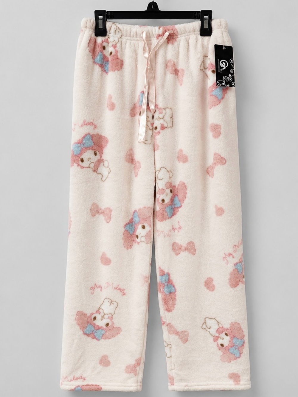 My Melody Plush Fleece Pajama Pants Pink L/XL – New With Tags